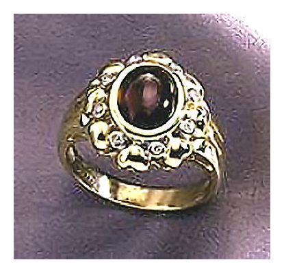 14k La Belle Rose Garnet and Diamond Ring (.07ct)