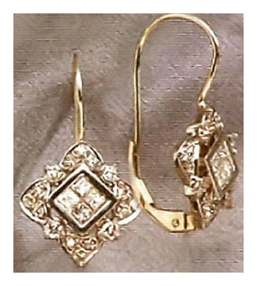 14k Marguerrite De Navarre Diamond Earrings (.65ct)