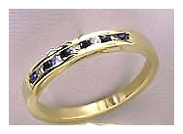 14k Millay Sapphire and Diamond Ring (.08ct)
