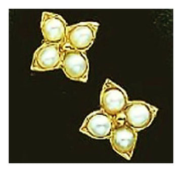 14k Pearl Blossom Earrings