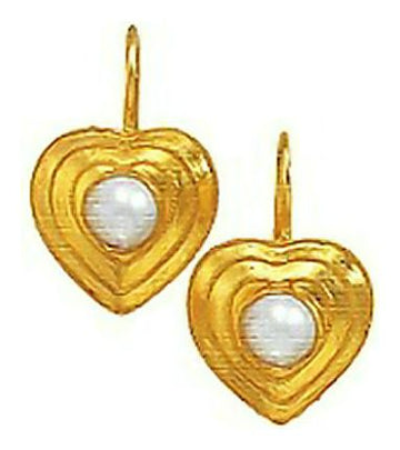 14k Pearl Sweetheart Earrings