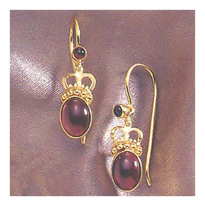 14k Queen Bess Garnet Earrings