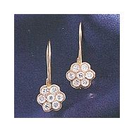 14k Rose Florette Diamond Earrings (.84ct)