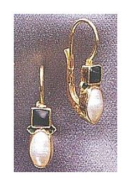 14k Tuileries Garnet and Pearl Earrings