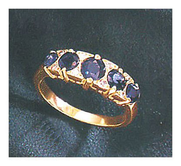 14k Valois Diamond and Sapphire Ring (.08ct)