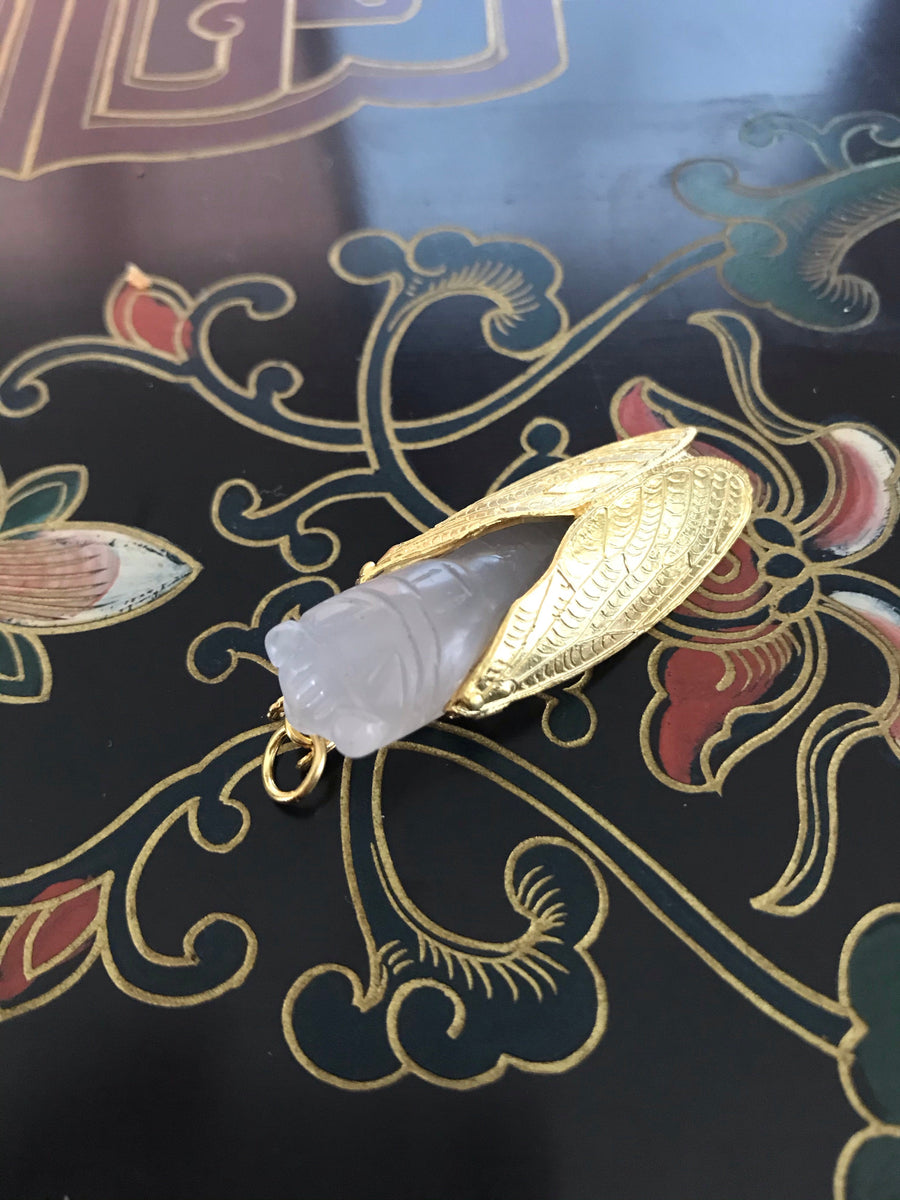 Agate Cicada Necklace