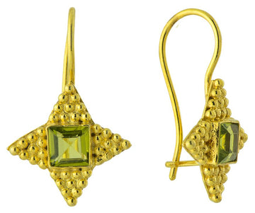 Alexandrian Peridot Star Earrings