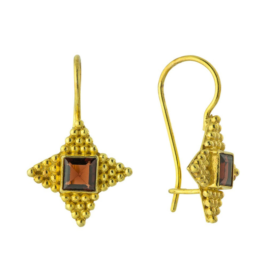 Alexandrian Star Garnet Earrings
