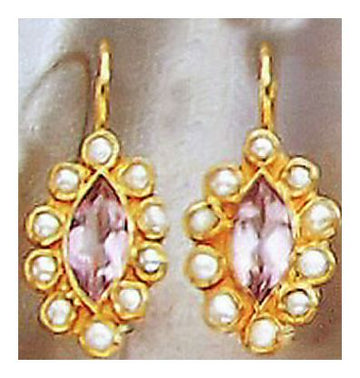 Alison Ainsley Amethyst and Pearl Earrings