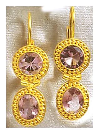 Amethyst Amulet Earrings