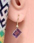 Amethyst Art Deco Dangle Earrings