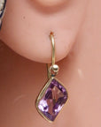 Amethyst Art Nouveau Dangle Earrings