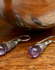 Amethyst Greek Dangle Earrings