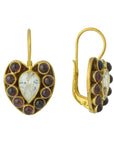 Anne of Cleves Garnet and Cubic Zirconia Earrings