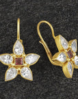 Anne of Gables Cubic Zirconia and Garnet Earrings