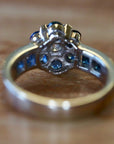 Apollonian 14k White Gold, Sapphire and Diamond Ring