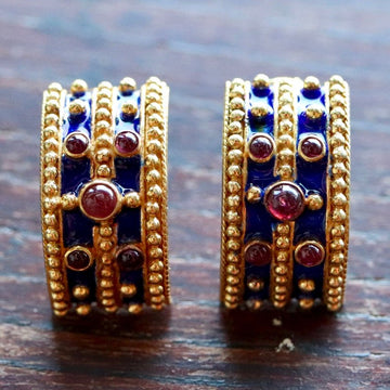 Arabian Sea Garnet Earrings