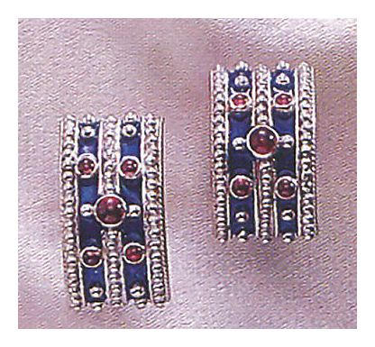 Arabian Sea Silver Garnet Earrings