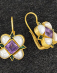 Ariel Amethyst and Pearl Earrings