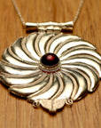 Asante-Sunburst Silver Necklace