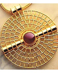 Asante Sundial Garnet Necklace