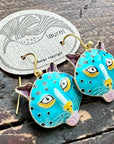 Astley's Ampitheatre Turquoise Panther Earrings