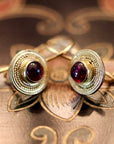 Athena 14k Gold and Garnet Earrings