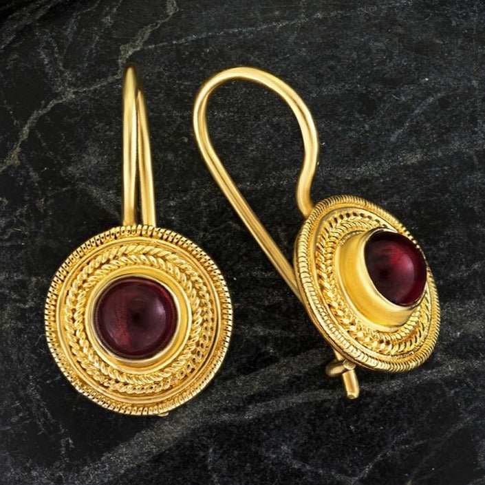 Athena Garnet Earrings