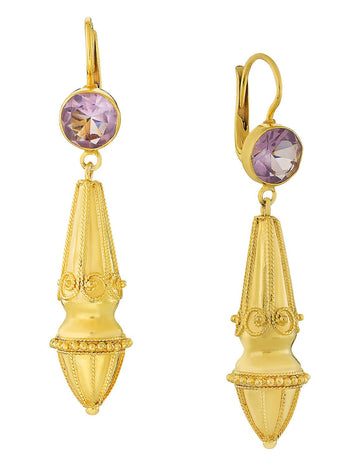 Augustan Amethyst Victorian Earrings