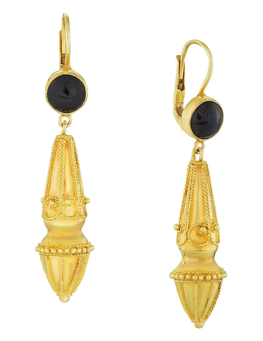 Augustan Onyx Victorian Earrings