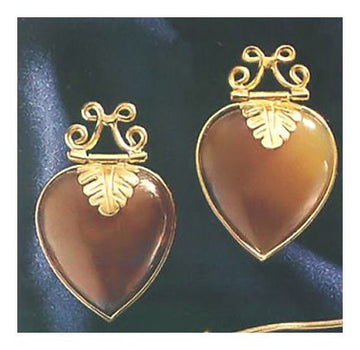 Autumn Hearts Carnelian Earrings