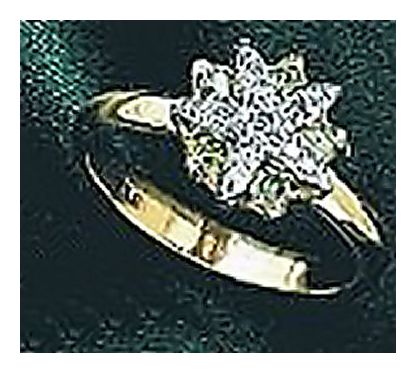 Belle Île 14k Gold White and Green Diamond Ring