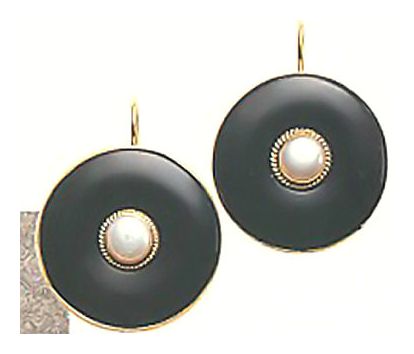 Black and Pearl Earrings