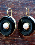 Black and Pearl Earrings