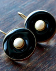 Black and Pearl Earrings
