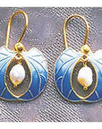 Blue Frond Earrings
