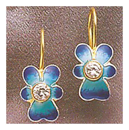Blue Heath Flower Earrings