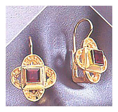 Byzantine 14k Gold and Garnet Earrings
