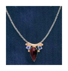 Camelot Carneian and Blue Topaz Necklace
