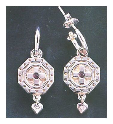 Canterbury Silver Cross Earrings