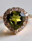 Casanova 14k Gold, Peridot and Diamond Ring