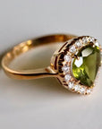 Casanova 14k Gold, Peridot and Diamond Ring