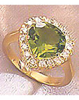 Casanova 14k Gold, Peridot and Diamond Ring