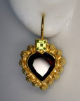 Catherine Earnshaw 14k Gold, Garnet and Peridot Earrings