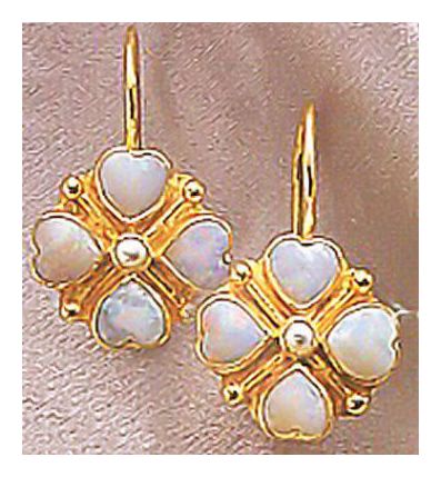Cecily Opal and Pearl Earrings