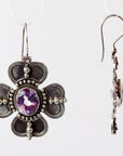 Celtic Clover Amethyst Earrings