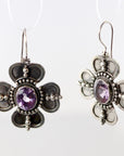 Celtic Clover Amethyst Earrings