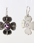 Celtic Clover Amethyst Earrings