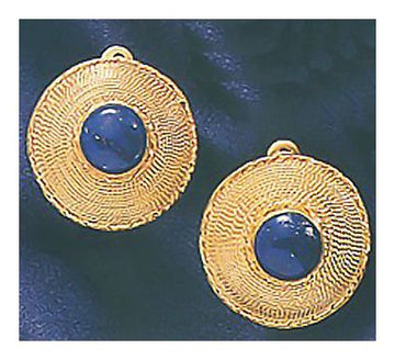 Ceylon Lapis Clip Back Earrings