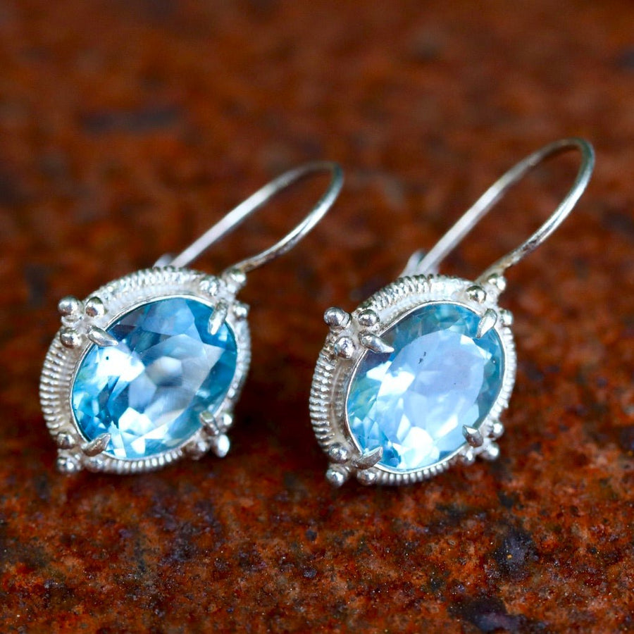 Cinderella Blue Topaz Earrings